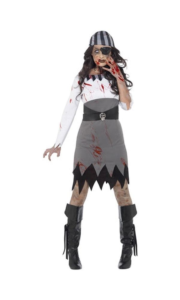 Zombie Pirate Lady Costume For Adults
