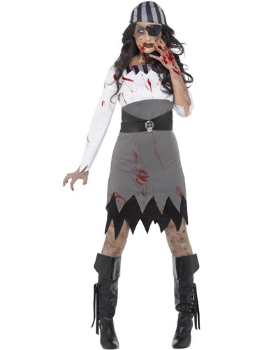 Zombie Pirate Lady Costume For Adults