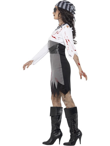 Zombie Pirate Lady Costume For Adults