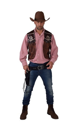 cowboy Vest, Belt & Holster Set For Adults