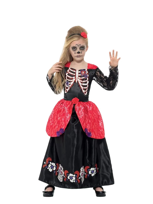 Deluxe Day of The Dead Costume For Kids