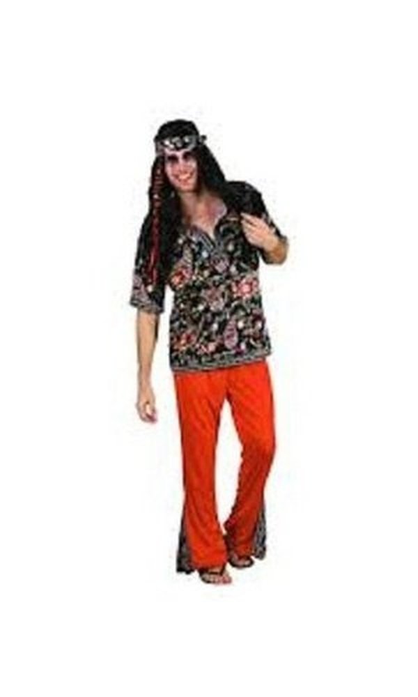 1970s Hippie Costume Red Pants