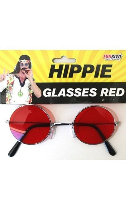 1970s Hippie Glasses Red