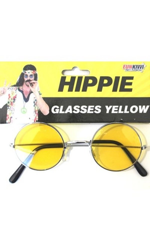 1970s Hippie Glasses Yellow