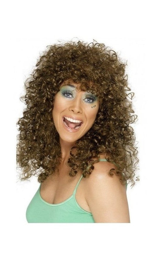 1980s Brown Boogie Wig