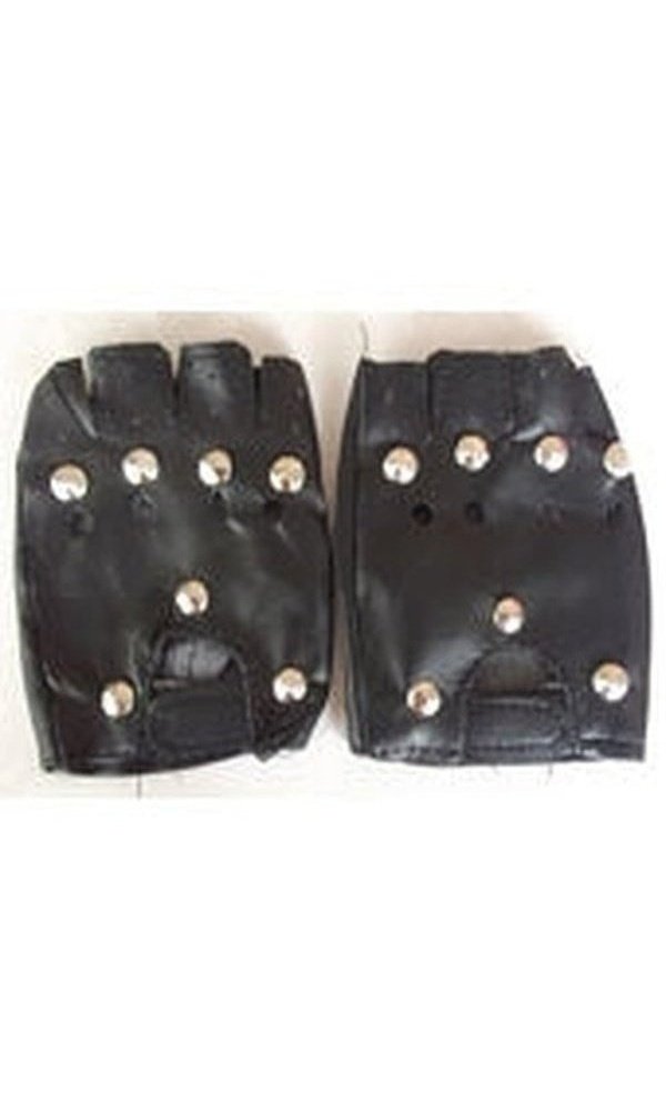 1980s Gloves Studded Black