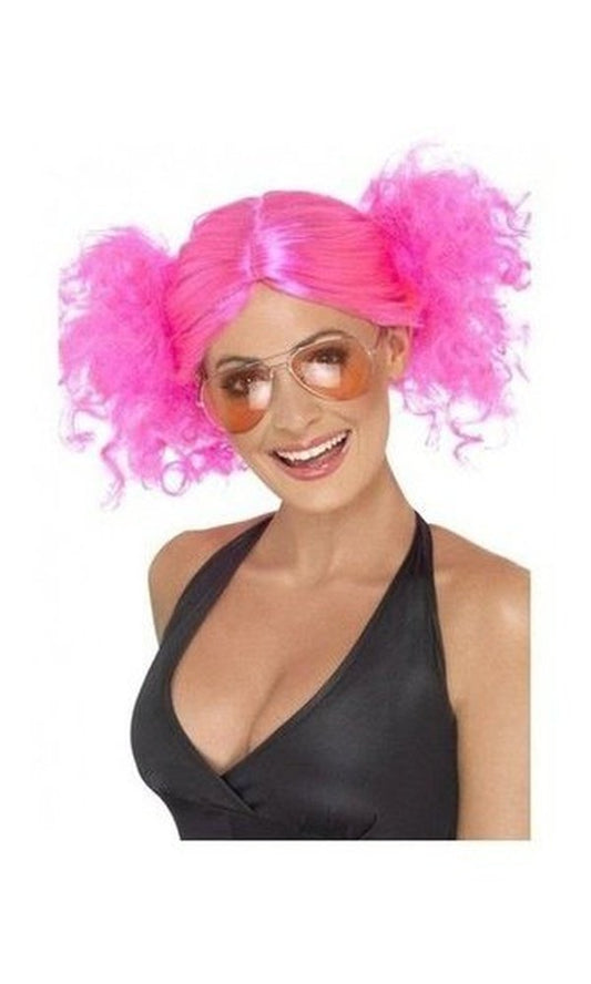1980s Pink Bunches Wig