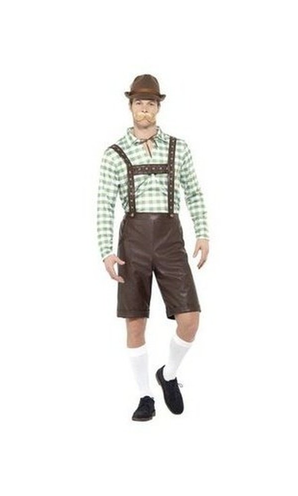 Bavarian Man Costume Green & Brown