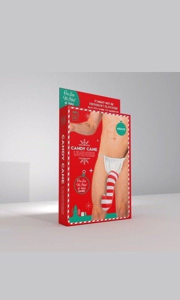 Candy cane schlong thong gift-box