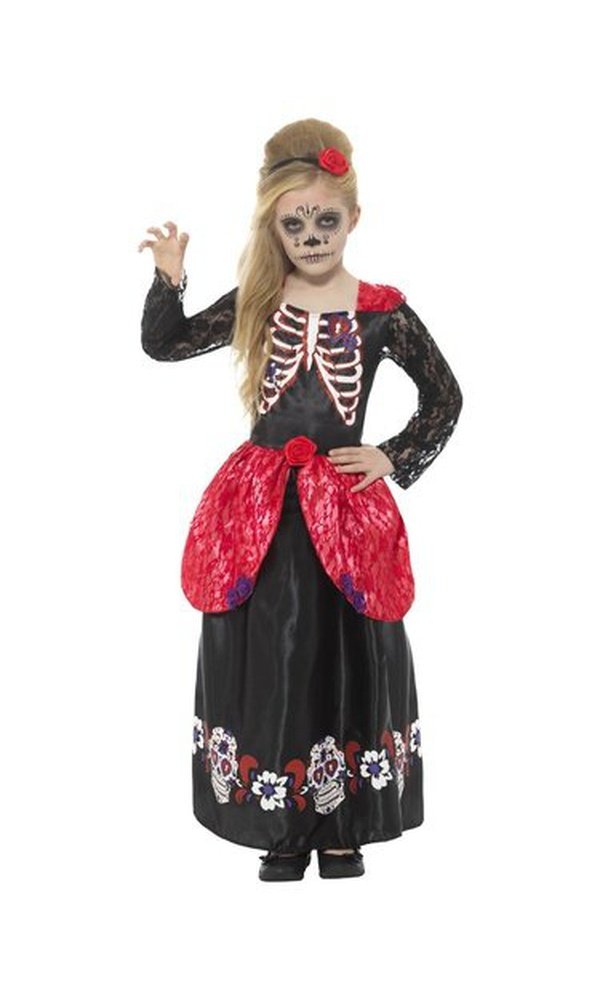 Deluxe Day of the Dead Girl Costume Child