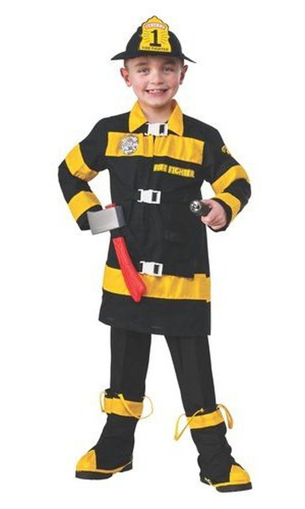 FIRE FIGHTER DELUXE COSTUME - SIZE S