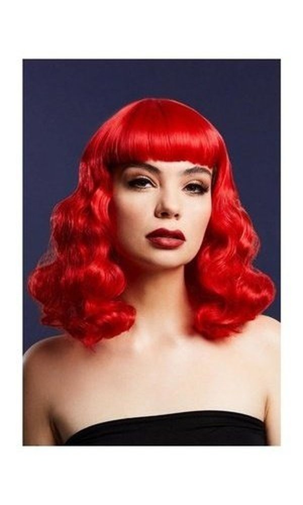 Fever Bettie Wig with Short Fringe Red