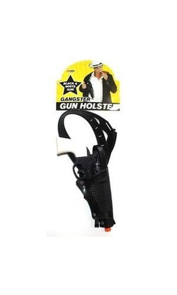 GANGSTER GUN HOLSTER BLACK & WHITE GUN