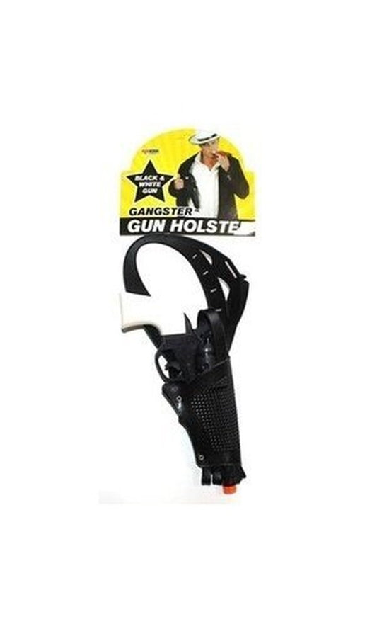 GANGSTER GUN HOLSTER BLACK & WHITE GUN