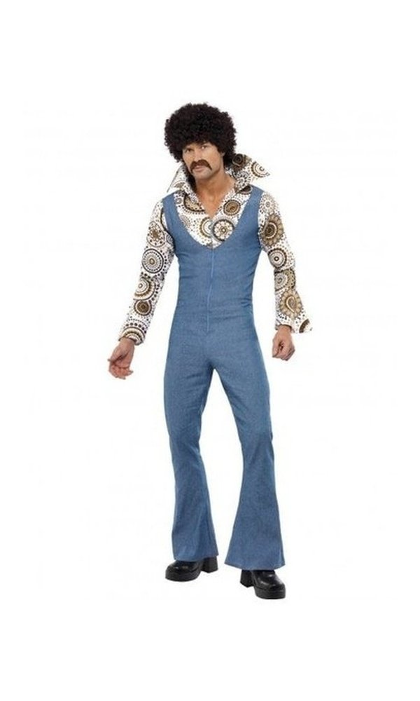 GROOVY DANCER COSTUME, BLUE WITH JUMPSUIT