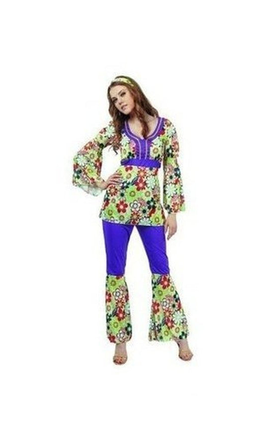Hippie Girl Pants Purple Costume