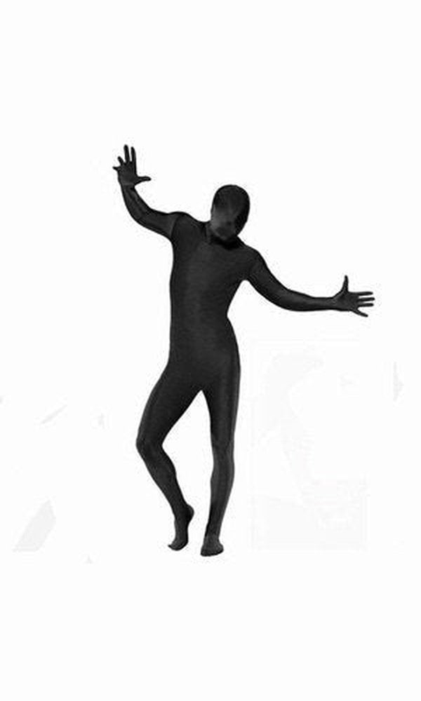 Invisible Man Spandex Costume Black 183cms