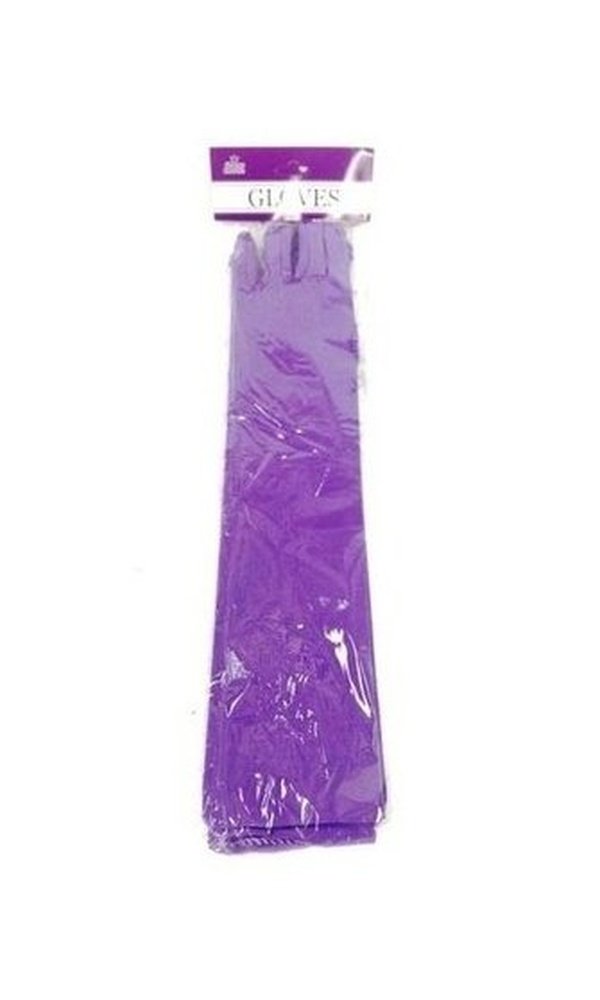 LONG SLEEVE PARTY GLOVES 40CM, PURPLE