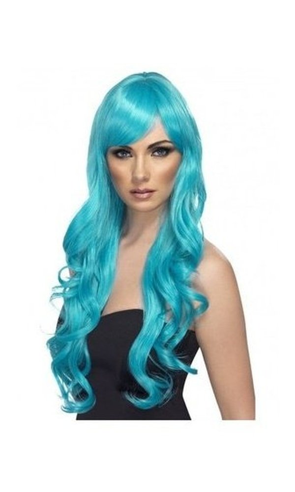 Long Aqua Desire Wig