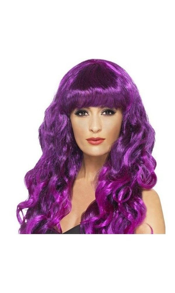 Long Purple Siren Wig