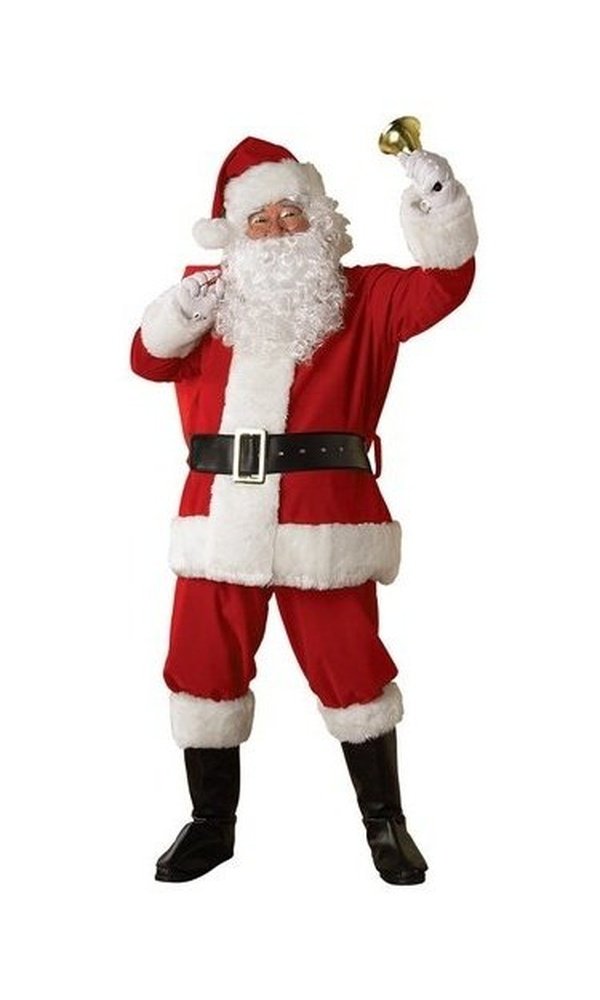 Men's Regal Plush Santa Suit With Faux Fur Trim Plus Size