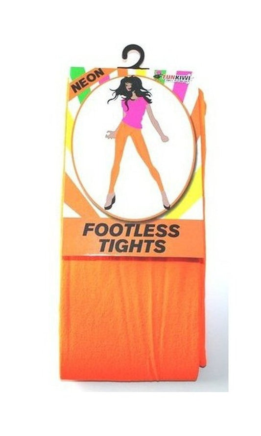 NEON ORANGE FOOTLESS TIGHTS