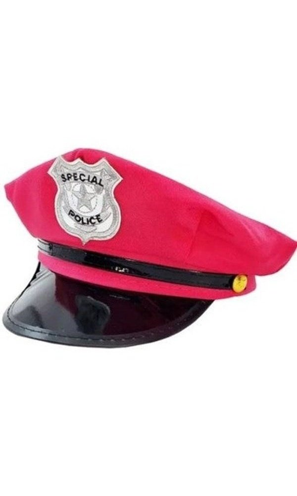 NEON POLICE HAT PINK