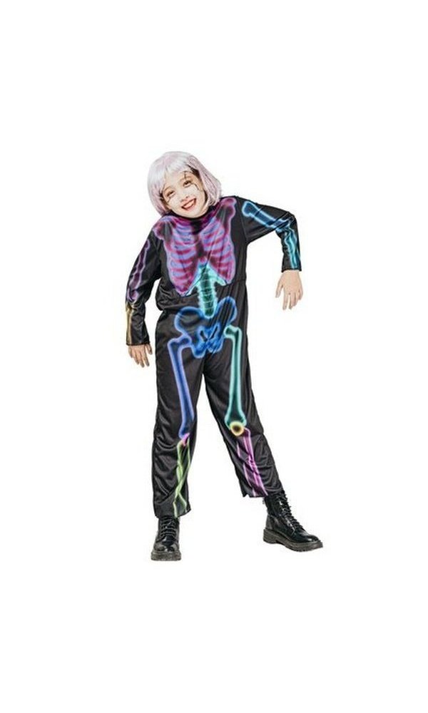 Neon Skeleton Costume Girls