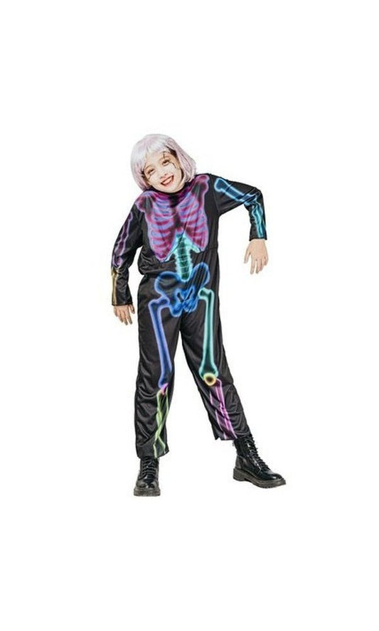 Neon Skeleton Costume Girls