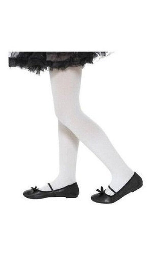 Opaque Tights, Childs, White, Age 6-12