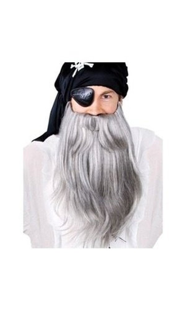 PIRATE BEARD & MO JUMBO SET GREY