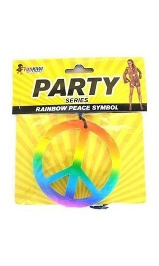 RAINBOW PEACE SYMBOL NECKLACE