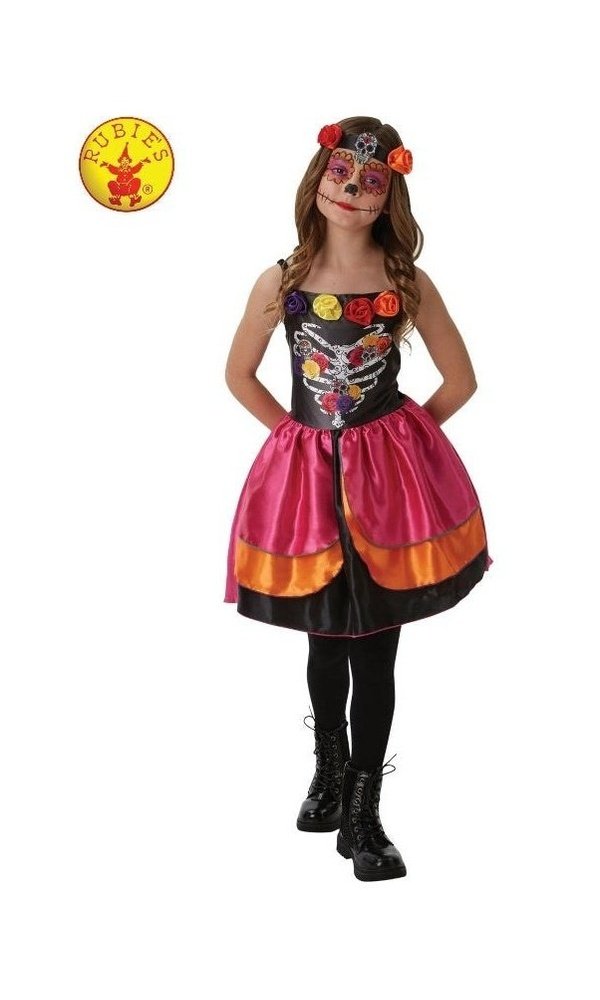 SUGAR SKULL DAY OF THE DEAD COSTUME, CHILD