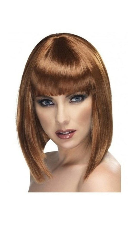 Short Brown Blunt Glam Wig