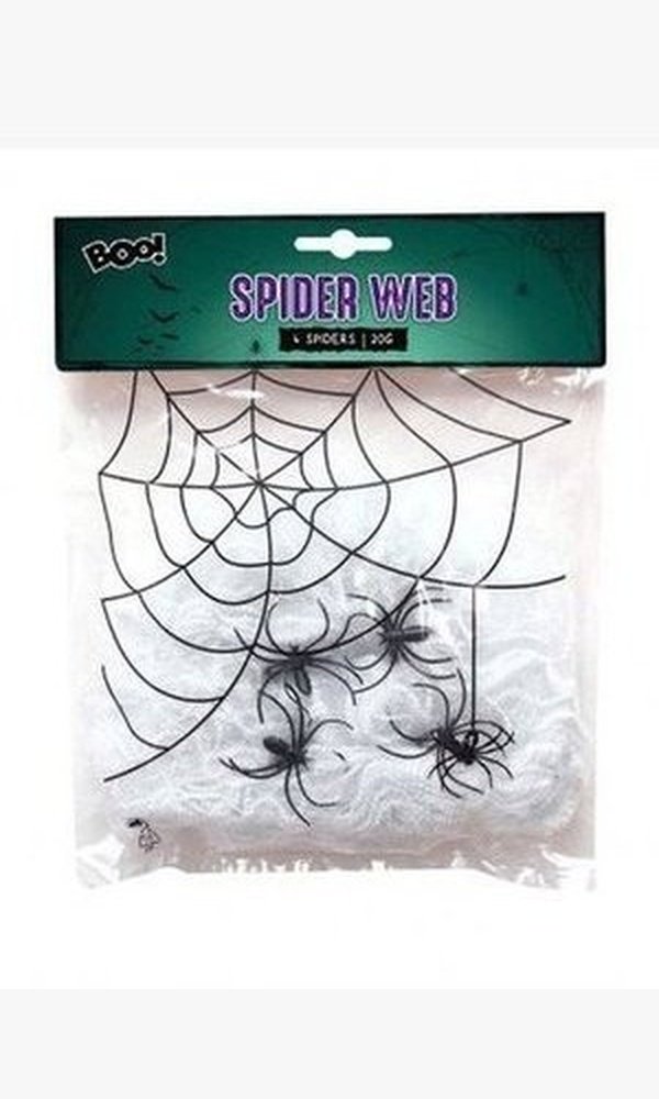 Spider web with 4 spiders 20g