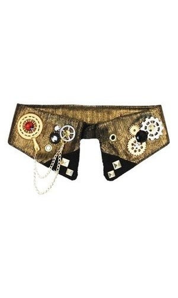 Steampunk Collar - Bronze w/Gears